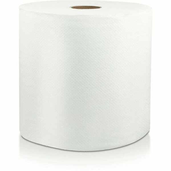 Solaris Paper Roll Towel, Hardwound, 1-Ply, 8inWx600ft L, White, 6PK SOL46530
